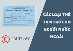 Các loại thẻ tạm trú cho người nước ngoài
